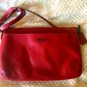 Coach red medium crossbody